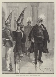 Der verstorbene deutsche Kaiser Wilhelm I. und die alte preußische Garde